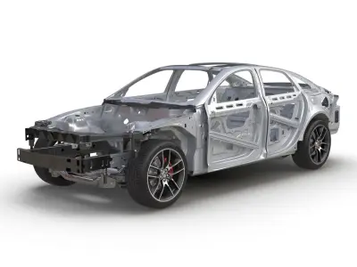  Car Frame with Chassis 2 