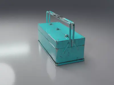 Old Toolbox Low-poly 3D model