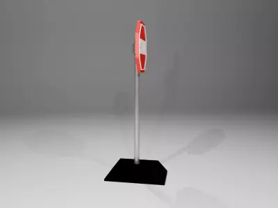 Stop Sign 3D Model Low-poly 3D model