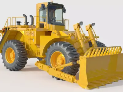 Wheel Bull Dozer 3D model