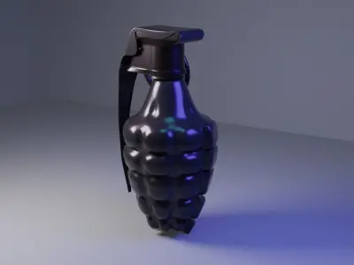  Hand grenade  rendering 3D model Free low-poly 3D model