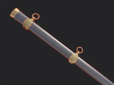 British Royal Guard Sword 1832 Free 3D model