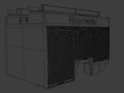 Feuerwehrtechnischer Aufbau der Firma Schlingmann 3D model