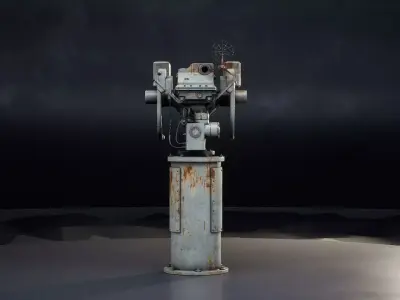 Navy Battleship Gun Director Low-poly 3D model