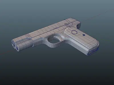 Colt M1903 Low Poly Low-poly 3D model