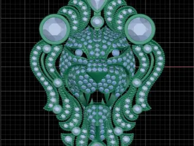 lion leon pendant 3D print model