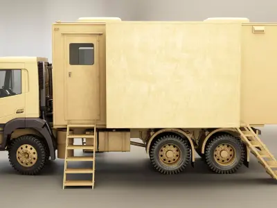 Generic Military Command Truck Sand Camo 3D model