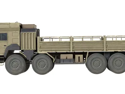MAN HX77 Loader Military Truck Low-poly 3D model