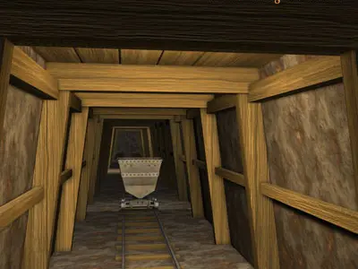 Mine cave 3D model