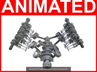 Rigged and Animated Engines Models 3D Model Pack