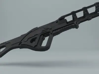Plasma Gun Low-poly 3D model by strikq