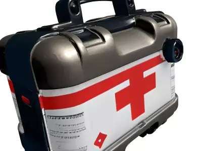 Tactical First Aid Kit Box Low-poly 3D model