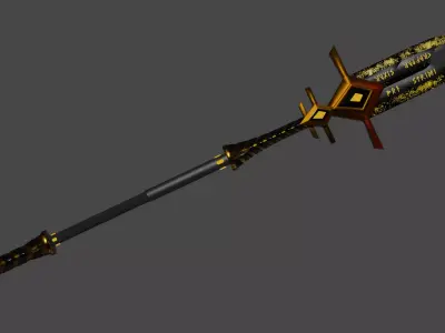 Dark spear Low-poly 3D model