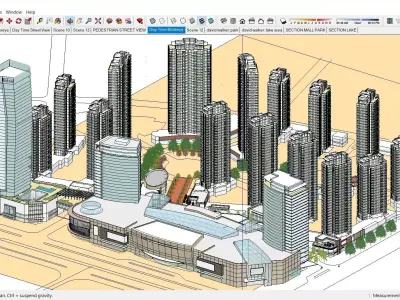 Sketchup Commercial Complex S2 Free 3D model