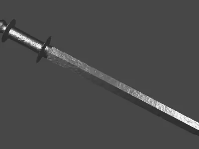 Gladius sword with Khora handle Low-poly 3D model