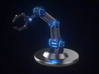 Futuristic Industrial Factory Hand Robot 3D model