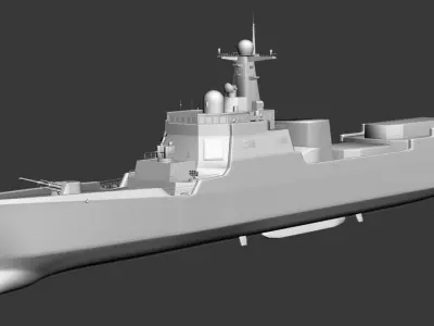 Warship military ship 3D model purchase