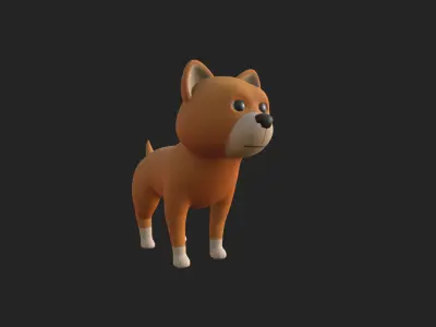 Cartoon Dog 3D model shop