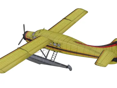 de Havilland Canada DHC-3 Otter Low-poly 3D model purchase