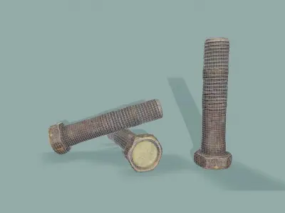 3D Scan Bolt Low-poly 3D model