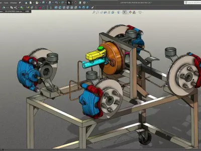 Floating Caliper Disc Brake 3D model