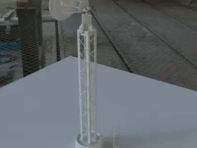 Radio Antenna Tower Free low-poly 3D model