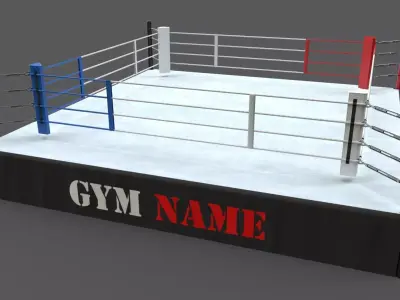 PBR Modular Boxing and Wrestling Rings Collection 3D Model Pack