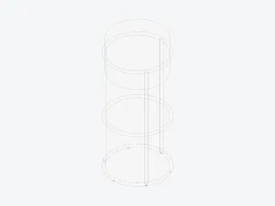 Furniture - Barstool - Contemporary - Stackable - Type 2 Low-poly 3D model