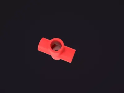 Cross Pipe Connector 3D model