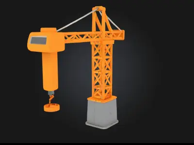 Tower Crane Model Engineering Marvel for Construction  3D model