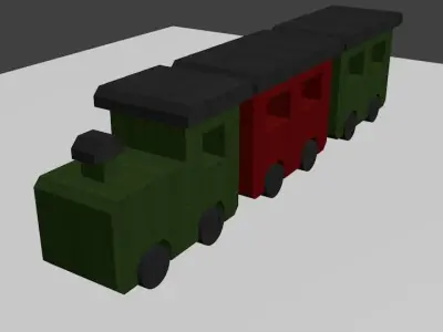 toy train Low-poly 3D model purchase