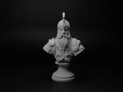 Genghis Khan Warrior Bust Chess 3D print model purchase