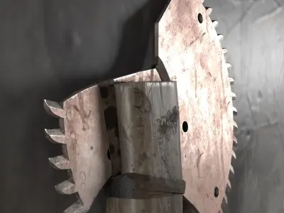 Axe Saw  Low-poly 3D model