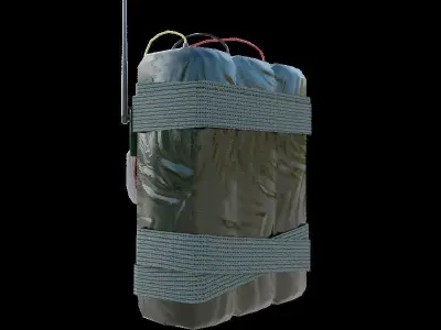 C4 Bomb Low-poly 3D model purchase