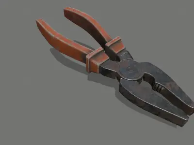 nippers old pliers Low-poly 3D model