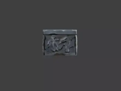 Ancient Stone Sarcophagus Low-poly 3D model