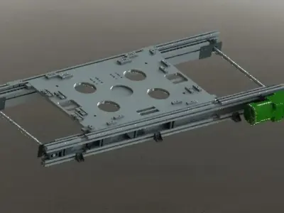 Conveyor belt of the chain 3D model