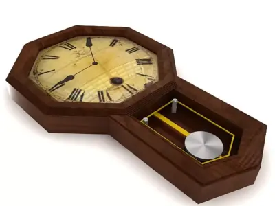 Historical clock Low-poly 3D model