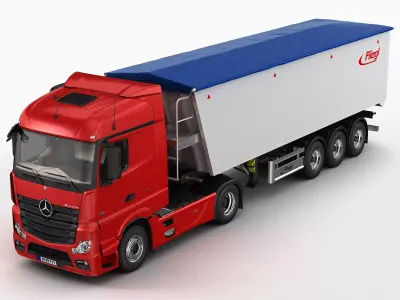 Mercedes Actros 2012 grain 3D model