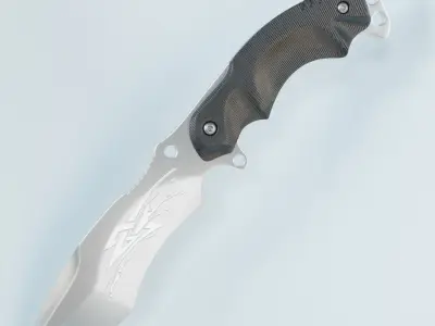 Knife Low-poly 3D model 20