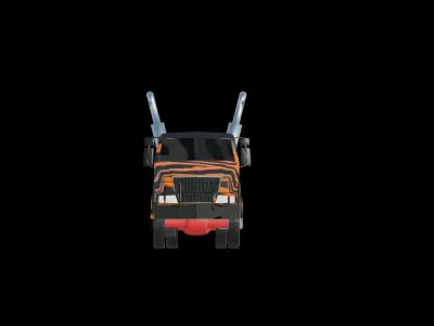 TIGER Truck Low-poly 3D model
