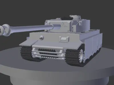 tiger tank modifed 3D model