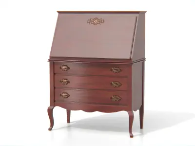 Antique Cabinets and Drawers - Wooden Furniture Set 3D Model Pack