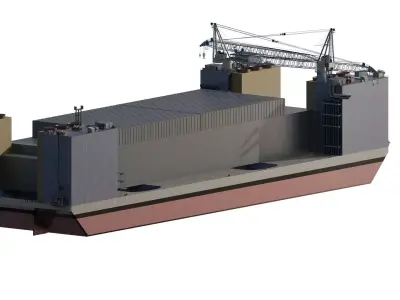 FLOATING NUCLEAR POWERPLANT 3D model