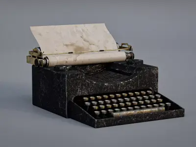 Old fashioned typewriter Free 3D model