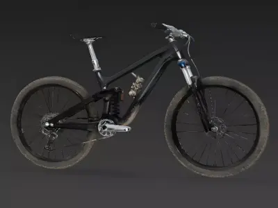 Realistic Steampunk Mountain Bike 3D Model Low-poly 3D model