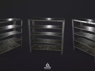 Metal Rack PBR Free low-poly 3D model