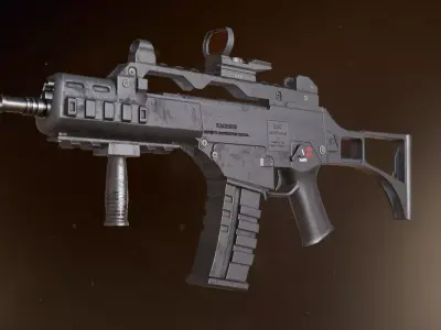 G36C AR with skins  Low-poly 3D model