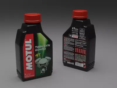 Motor Oil 1L Low-poly 3D model