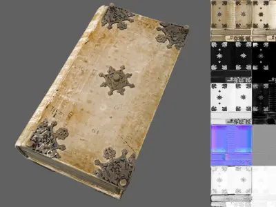 Ancient Book Low-poly 3D model